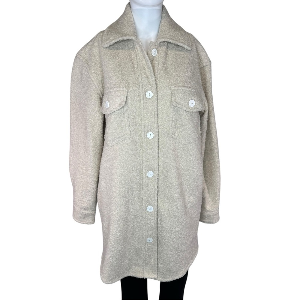 Jackson Rowe x Jillian Harris The Scholar Shacket Warm Vanilla Heart Jacket XS - Picture 2 of 6